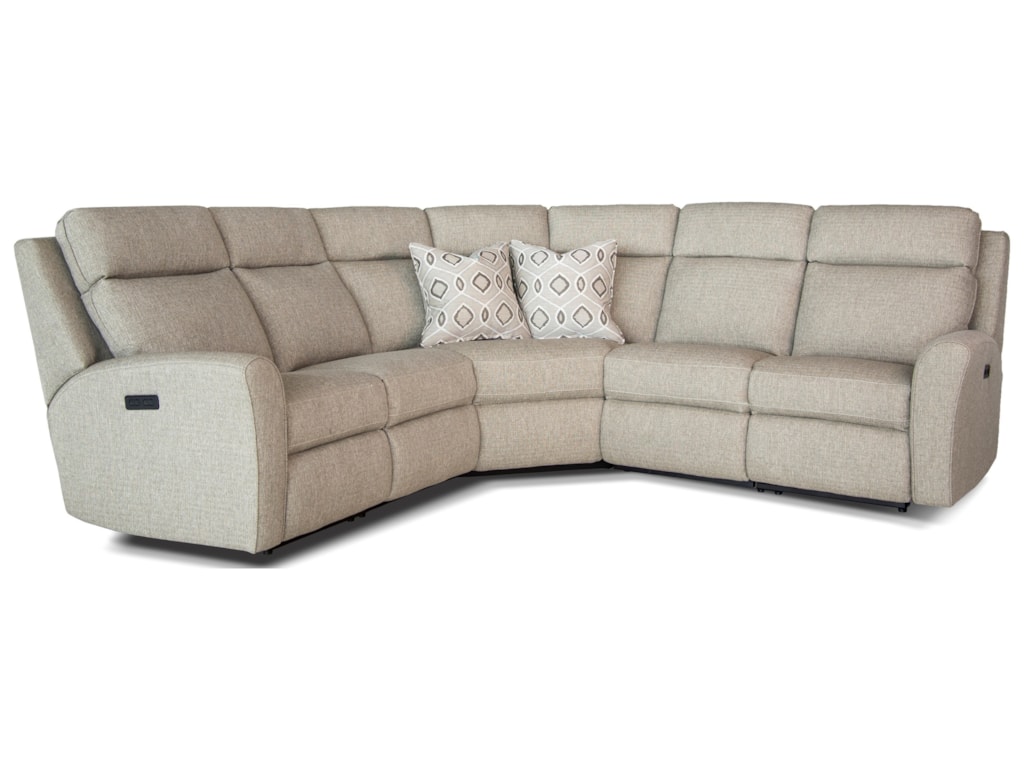 Smith Brothers 418 Casual Motorized Reclining Sectional Sofa With Smith Brothers 418motorized Reclining Sectional Sofa
