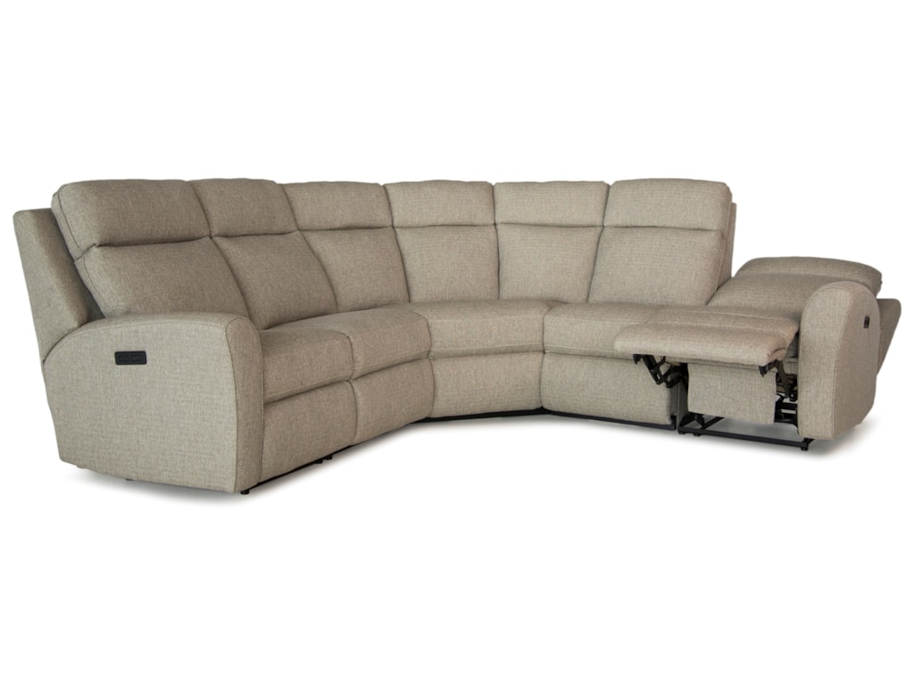 Smith Brothers 418Motorized Reclining Sectional Sofa