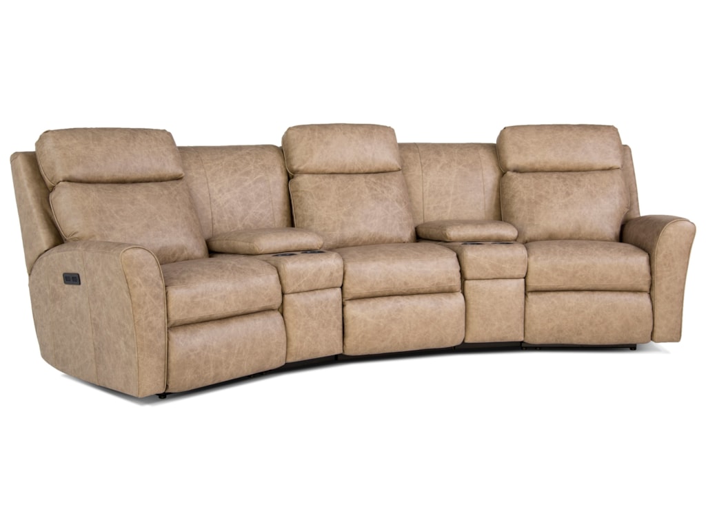 Smith Brothers 418Motorized Reclining Conversation Sofa