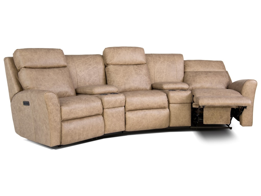 Smith Brothers 418Motorized Reclining Conversation Sofa