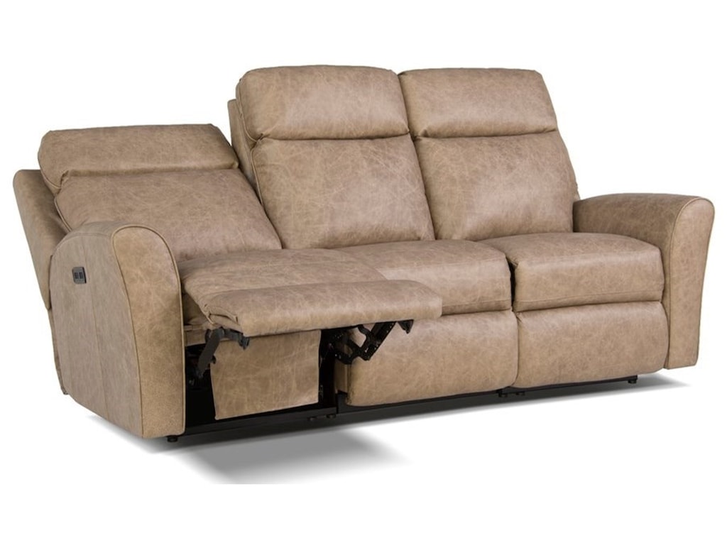 Smith Brothers 418 Motorized Reclining Sofa With Flared Arms