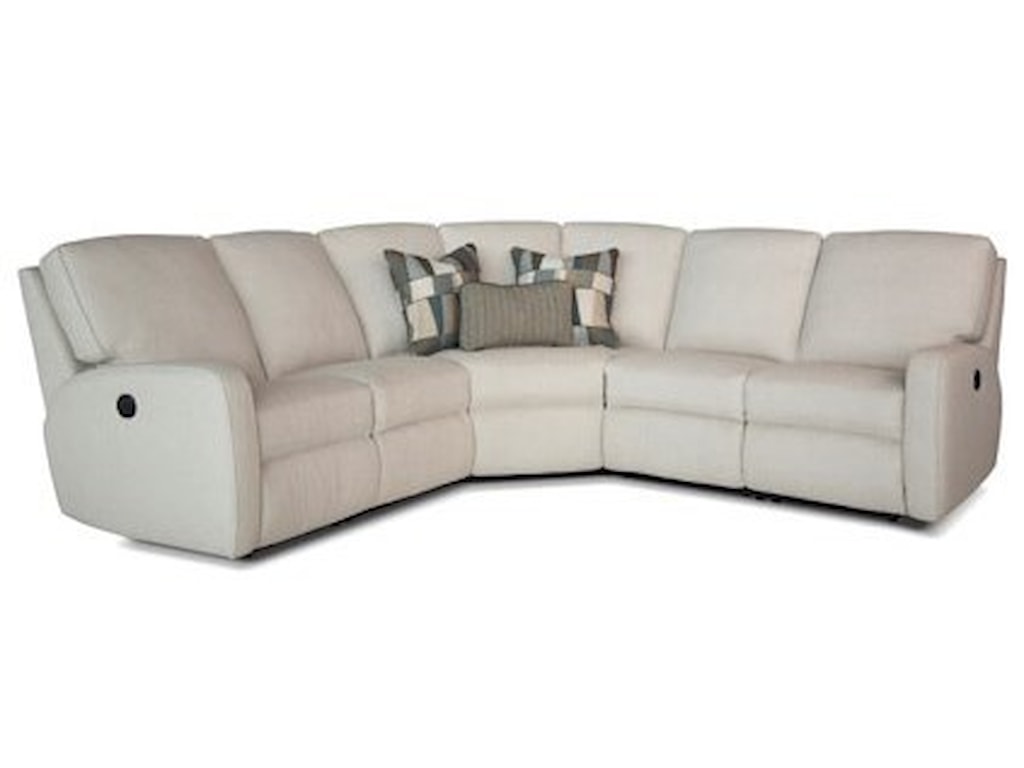Smith Brothers 419 Contemporary Reclining Sectional Sofa With Smith Brothers 419 Reclining Sectional Sofa