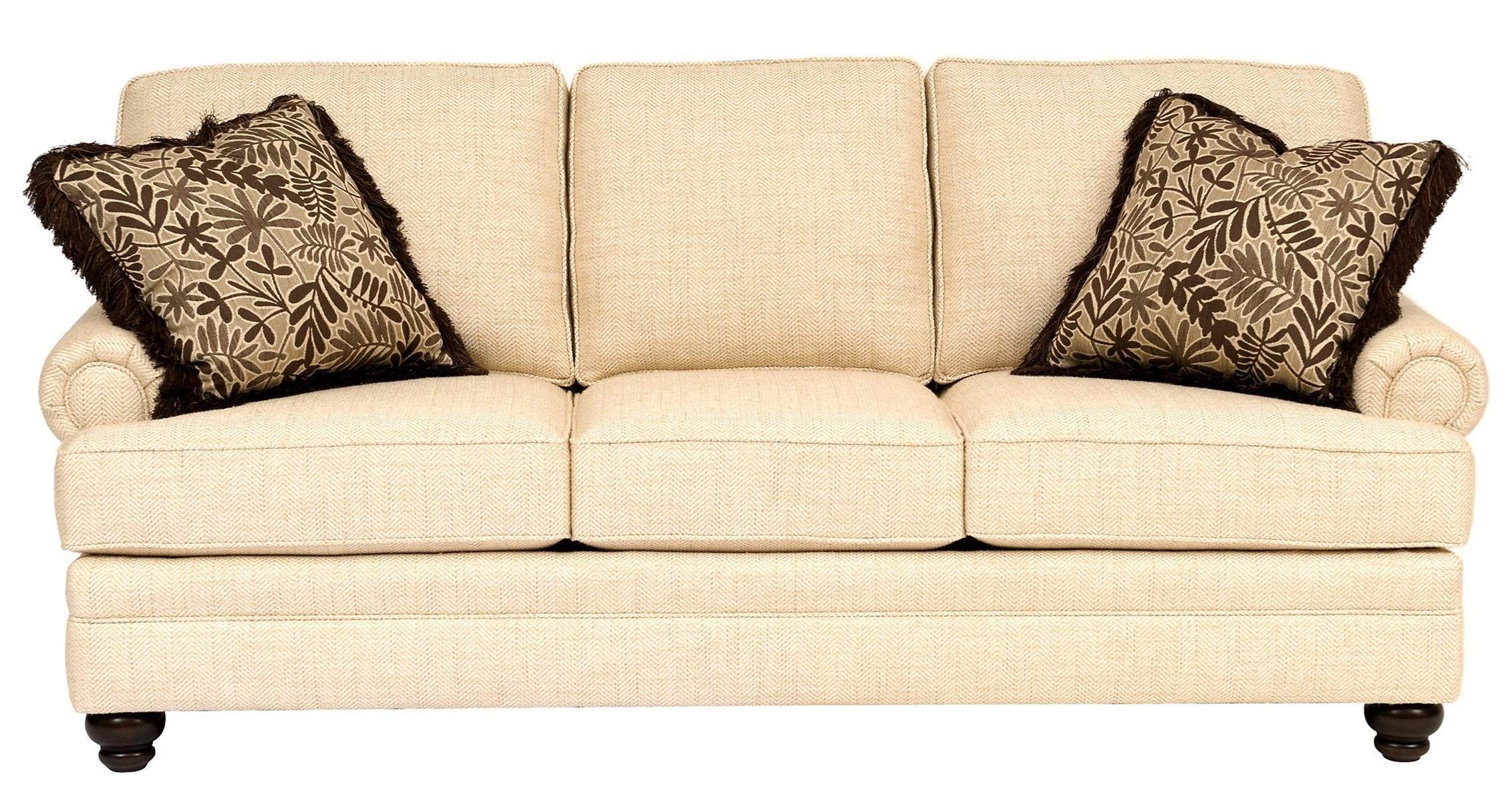 Smith Brothers 5221 Traditional Sofa With Rolled Panel Arms