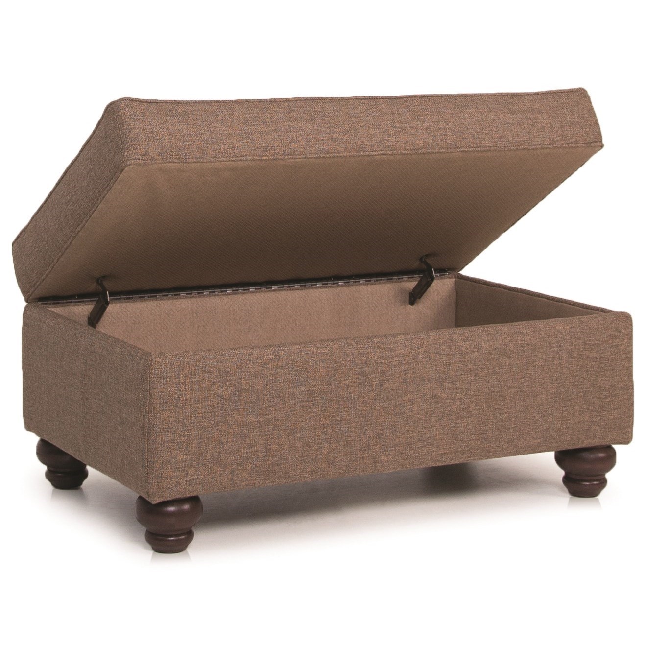 Smith Brothers 900 Storage Ottoman With Turned Legs Saugerties Furniture Mart Ottomans