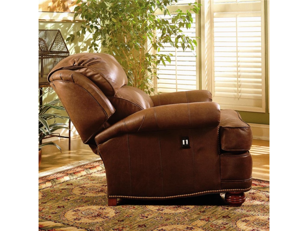Smith Brothers 988Upholstered Tilt Back Recliner & Ottoman