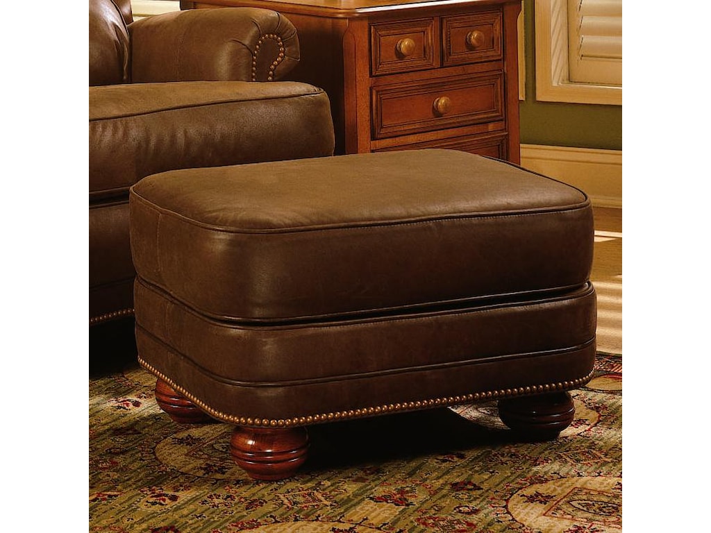 Smith Brothers 988Upholstered Tilt Back Recliner & Ottoman