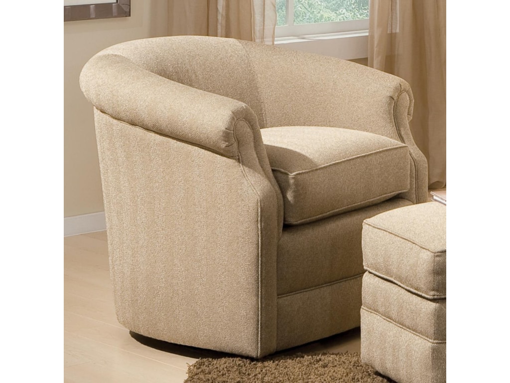 Smith Brothers Accent Chairs and Ottomans SBBarrel Swivel Chair