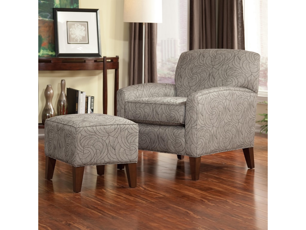 Smith Brothers Accent Chairs and Ottomans SBContemporary Chair and Ottoman
