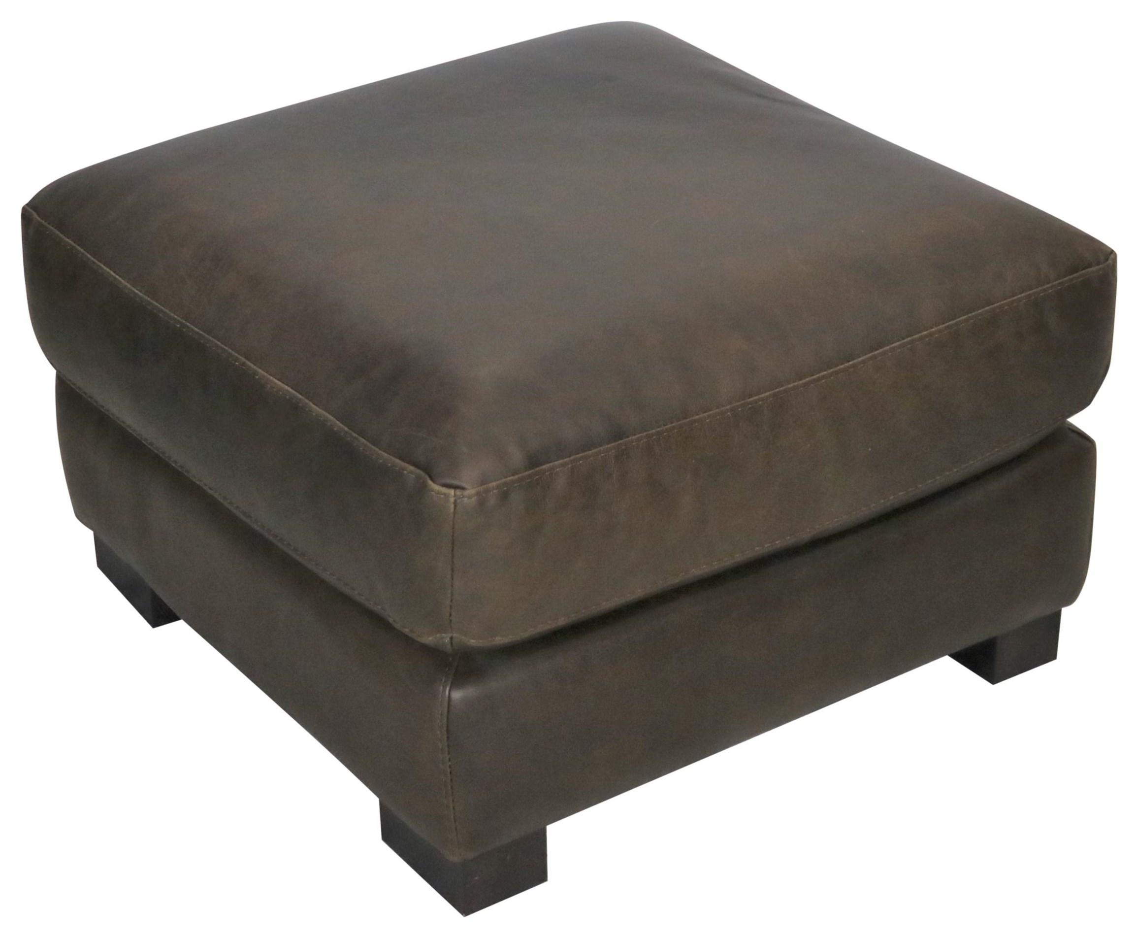 Giovanni Leather Group 10 Italian Leather Chair and Ottoman