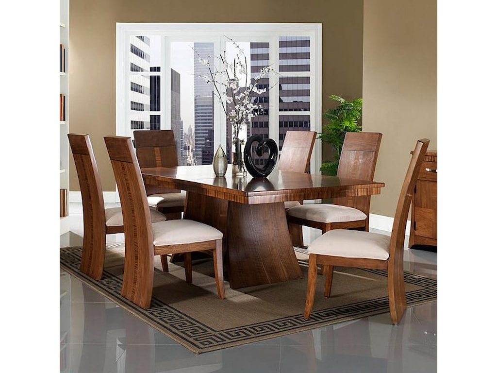 Somerton Milan 7 Pc Pedestal Dining Table With Side Chairs Set Dining Table And Chairs Set