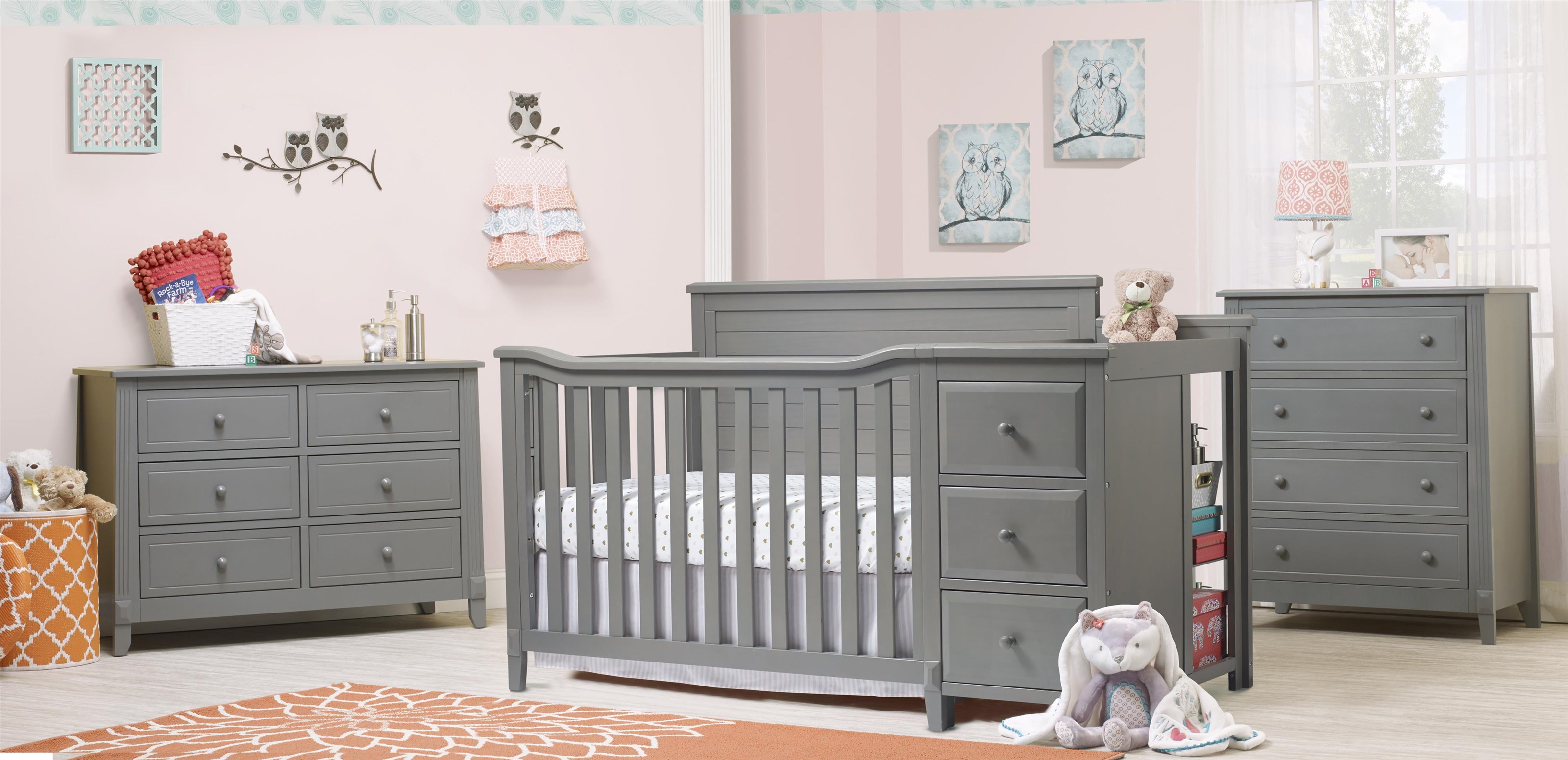 weathered gray crib