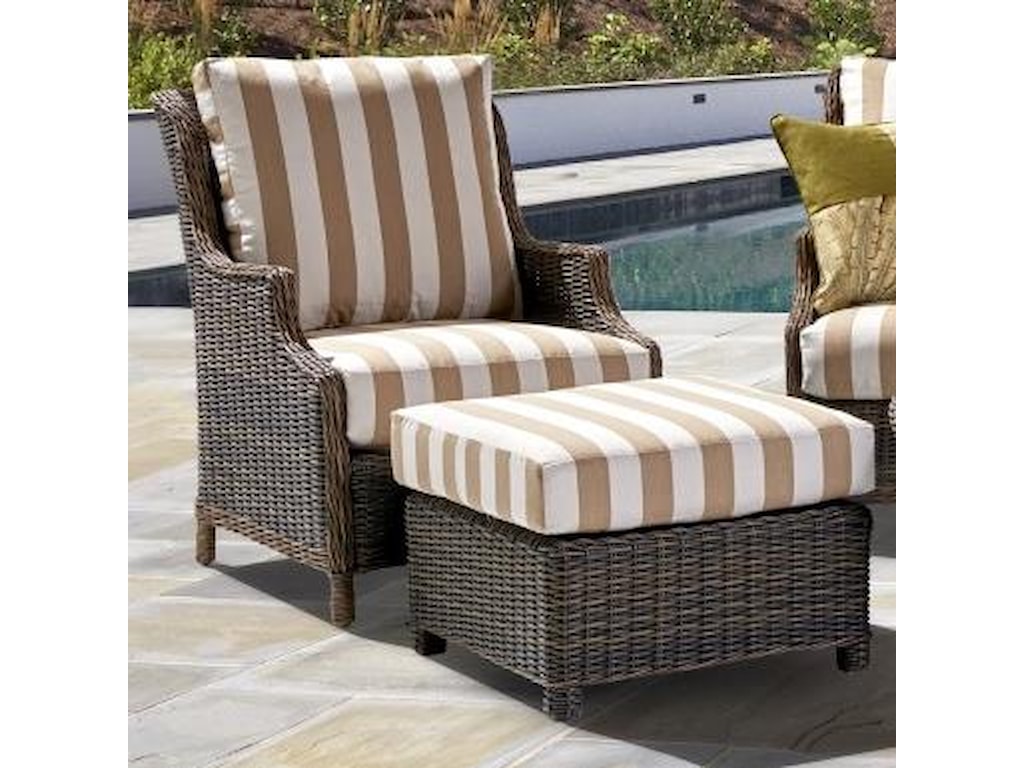 South Sea Rattan Wicker Barrington 7770 Outdoor Chestnut South Sea Rattan Wicker Barrington 7770 Outdoor Chestnut Chair And Ottoman