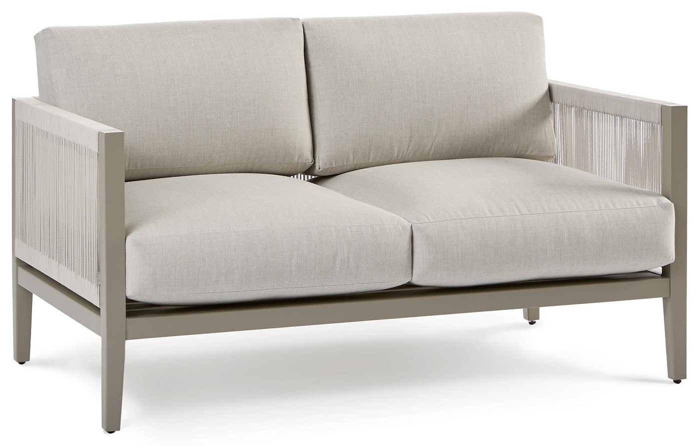 South Sea Rattan Wicker Nicole Loveseat With Luxterior Cushions Johnny Janosik Outdoor Loveseats