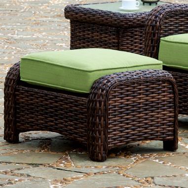 South Sea Rattan Wicker St Tropez Wicker Outdoor Ottoman Lindy S Furniture Company Outdoor Ottoman