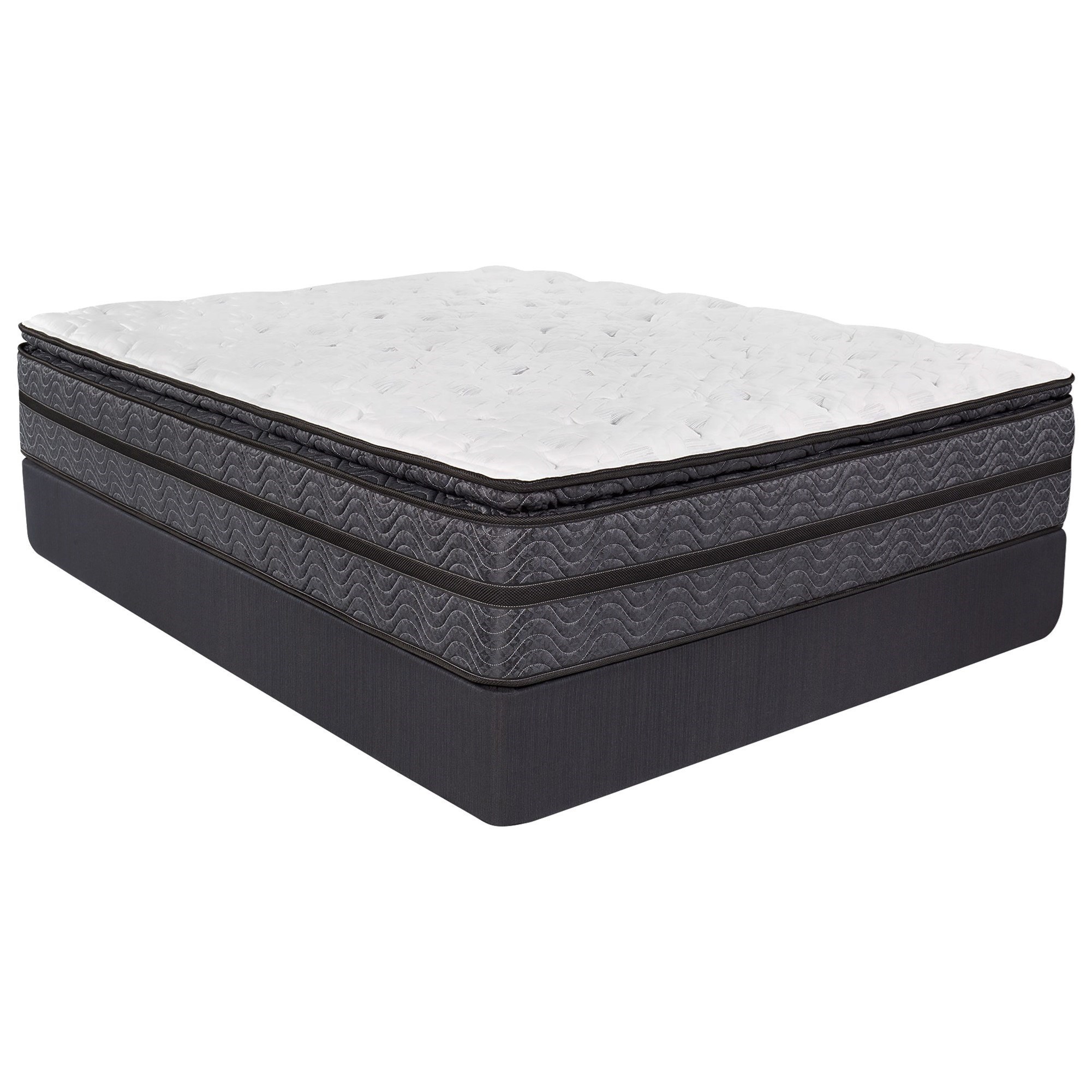 Southerland Bedding Co Graham Pt Queen 14 3 4 Pillow Top Pocketed Coil Mattress And 9 Standard Foundation Jacksonville Furniture Mart Mattress And Box Spring Sets