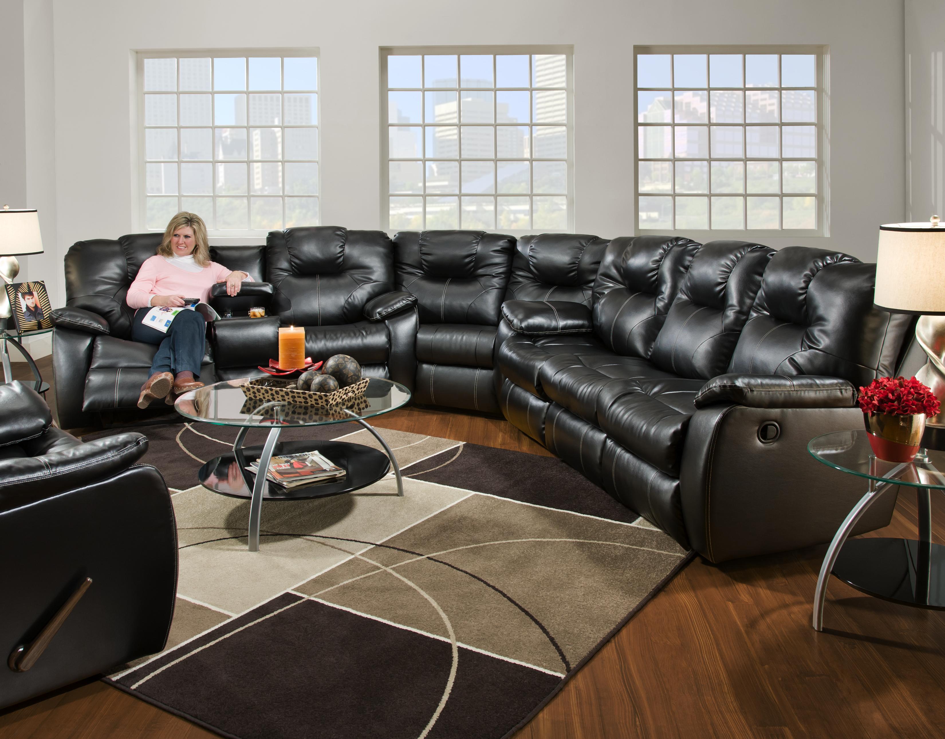 Southern Motion Rumley Three Piece Sectional Sofa Standard