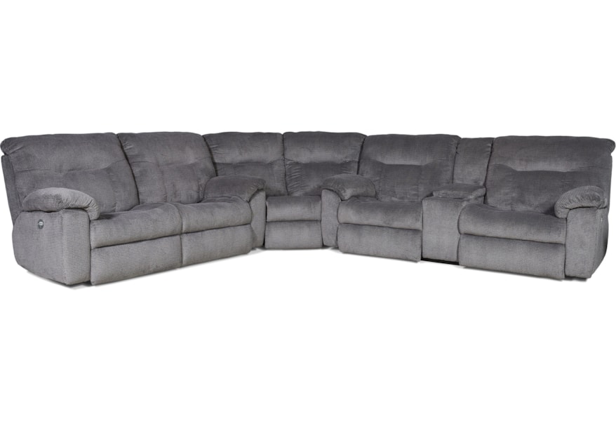 Southern Motion Big Shot 5 Seat Sectional Standard Recline