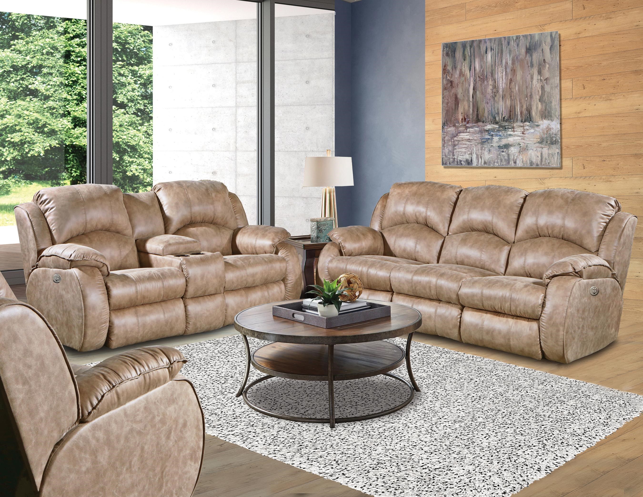 Power Reclining Console Sofa