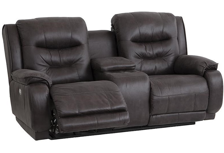 Southern Motion Crescent Casual Double Reclining Console Loveseat With Power Headrests Darvin Furniture Reclining Loveseats