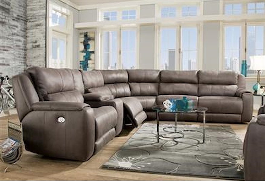 Southern Motion Radiance Sectional Sofa With 5 Seats And Cup Southern Motion Radiance Sectional Sofa