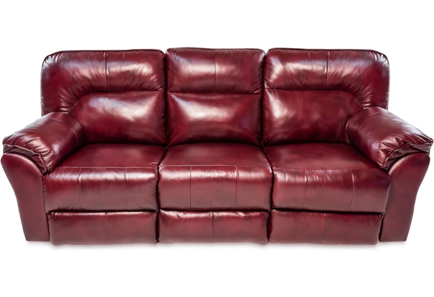 Design To Recline Mia Casual Double Reclining Leather Sofa Double Reclining Leather Sofa