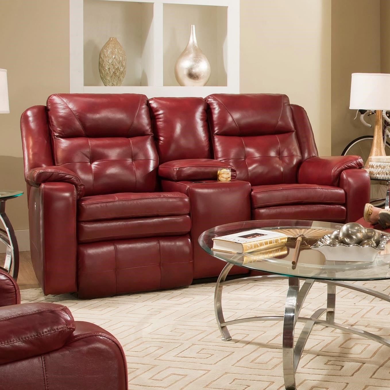 Maiden Lane Inspire Casual Power Reclining Loveseat With Console