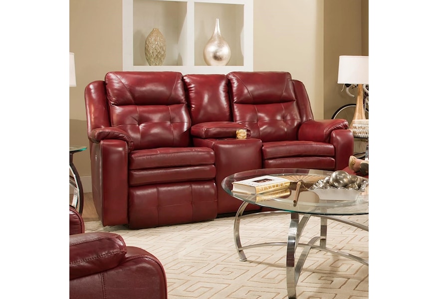 Maiden Lane Inspire Casual Power Reclining Loveseat With Console