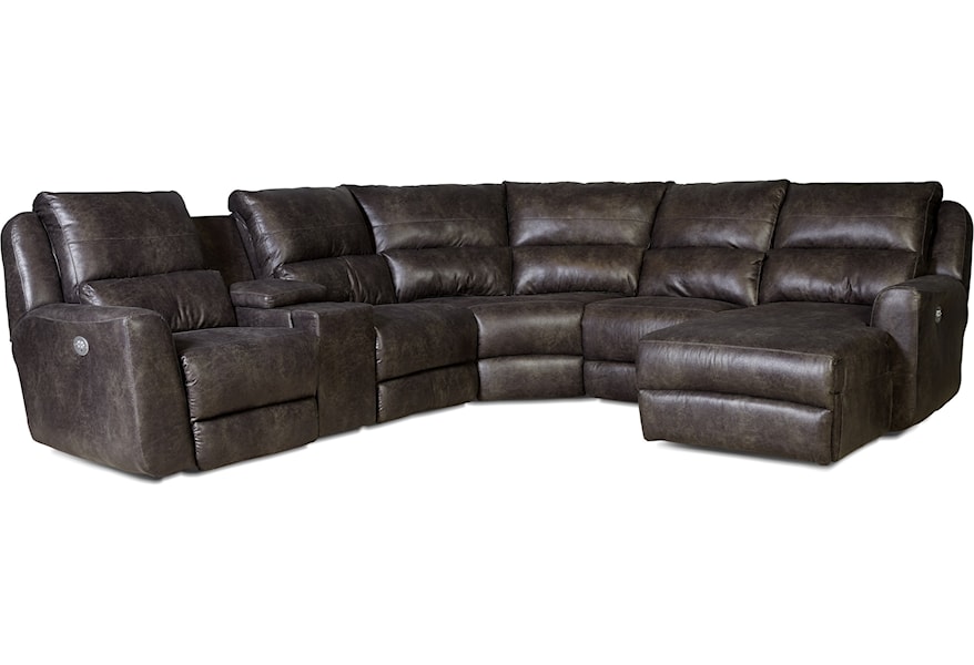 Maiden Lane Producer Reclining Sectional Sofa With 5 Seats
