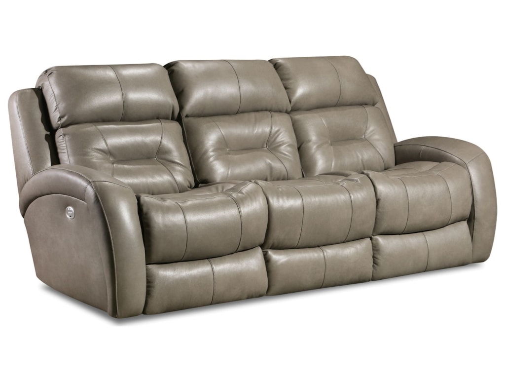 Showcase Double Reclining Sofa With Headrest Drop Down Table And Lumbar Support By Southern Motion At Pilgrim Furniture City