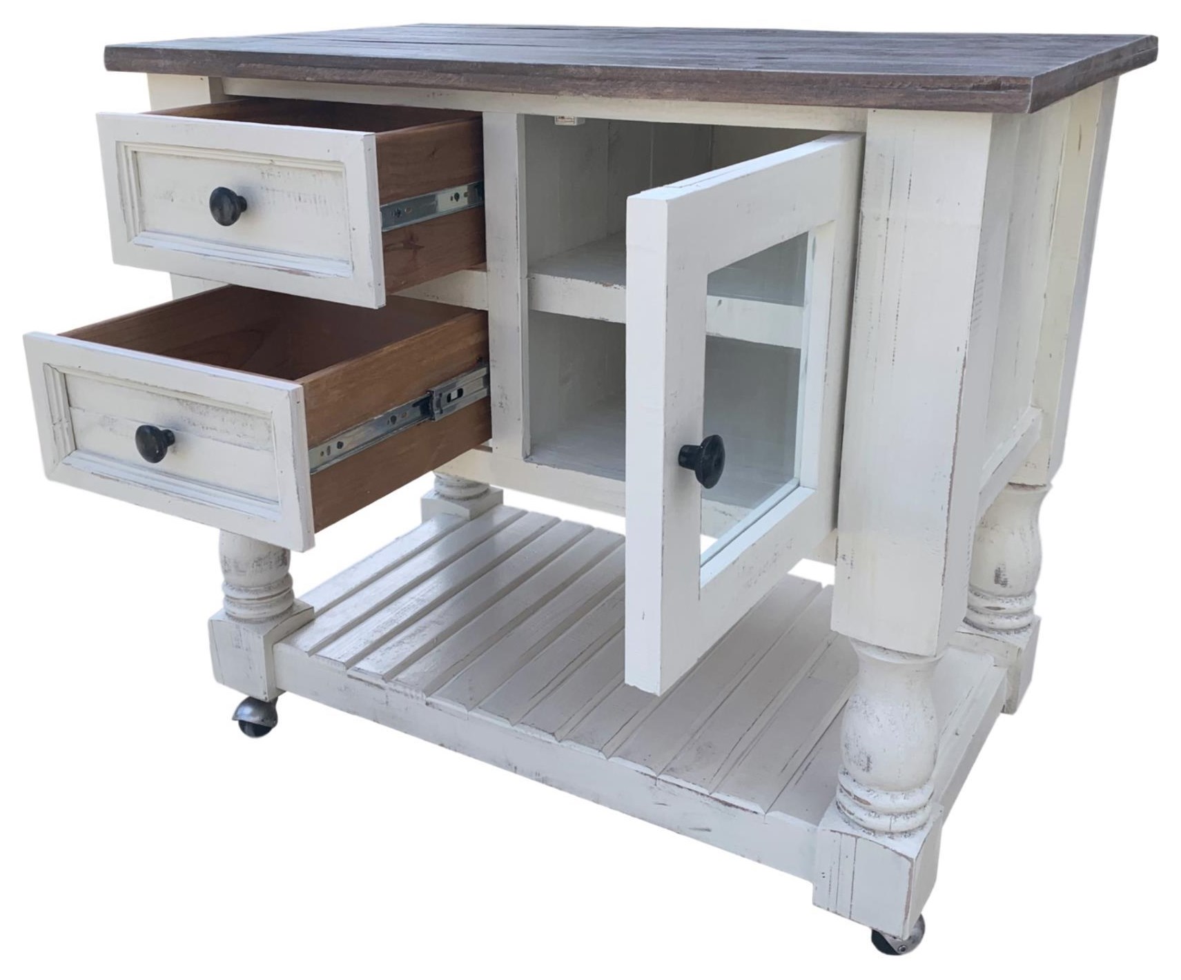 Split Nickel Martha Storage Kitchen Island | Dream Home ...