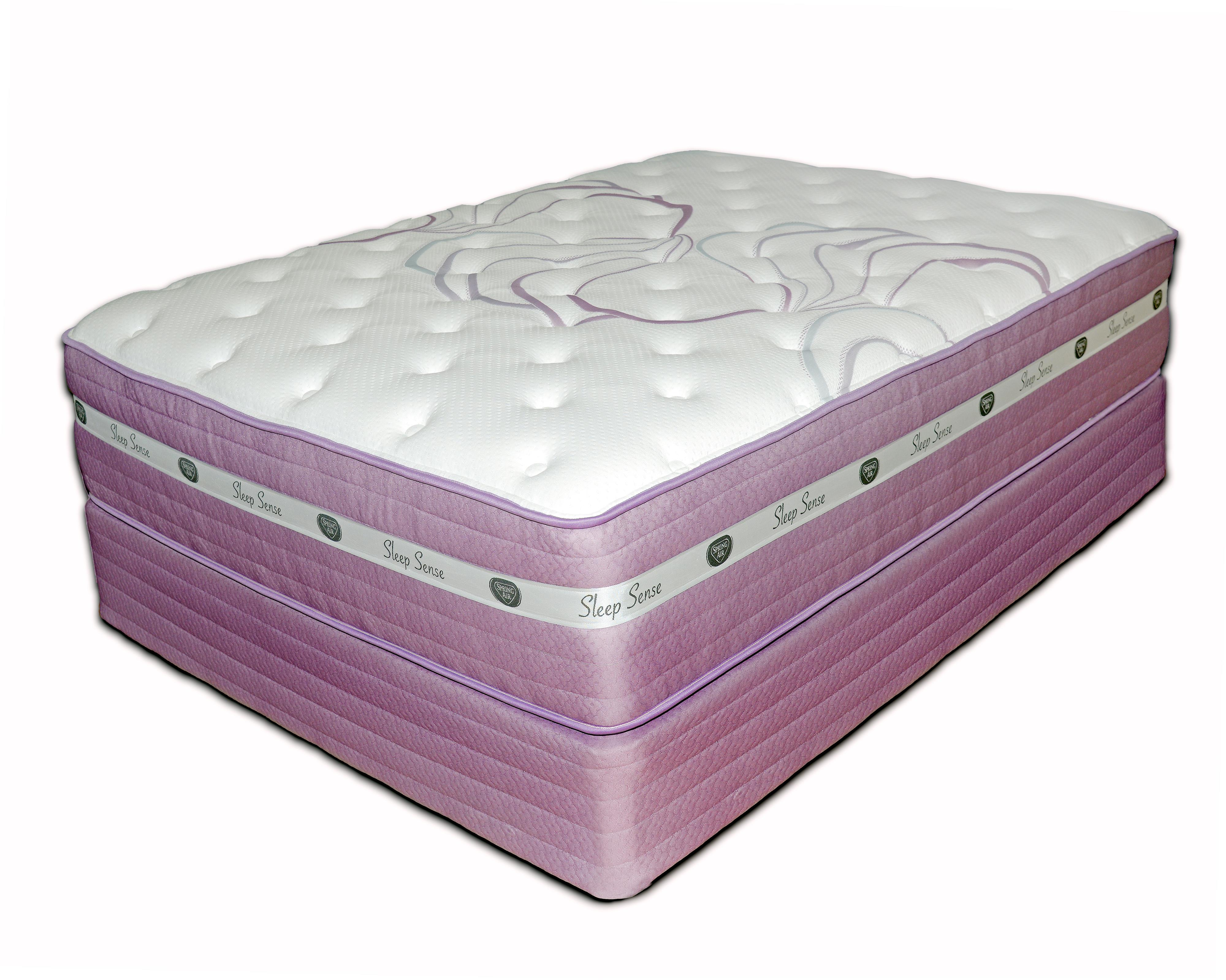 Spring Air Sleep Sense Purple King 14 5 Plush Hybrid Mattress And