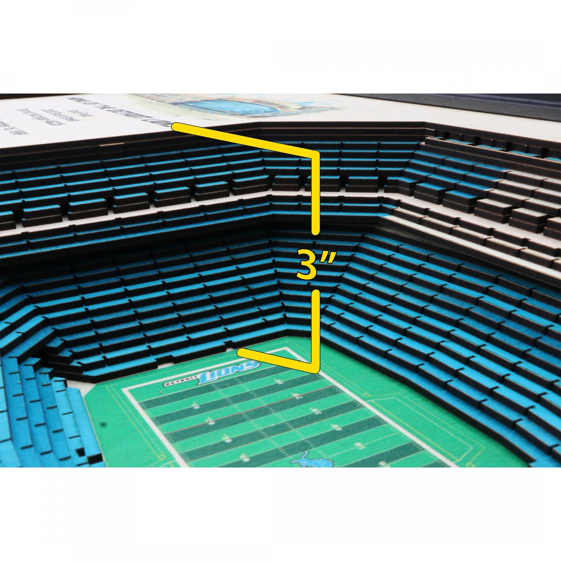Stadiumviews Wall Art Detroit Lions Stadiumview 3d Wall Art Ford