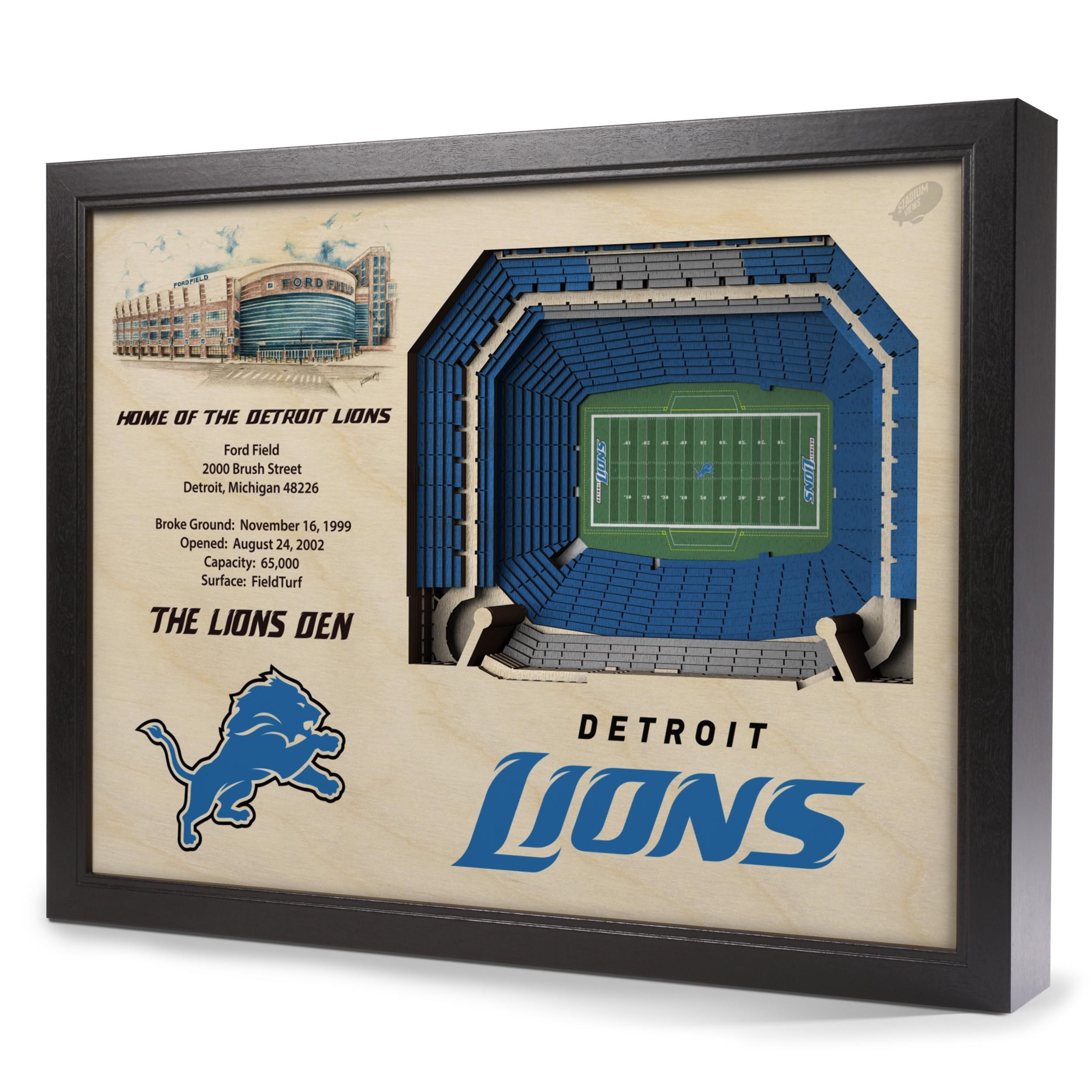 Stadiumviews Wall Art Detroit Lions Stadiumview 3d Wall Art Ford