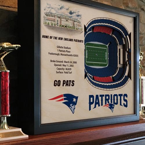 Stadiumviews Wall Art New England Patriots Stadiumview 3d Wall Art Gillette Stadium Westrich Furniture Appliances Wall Decor