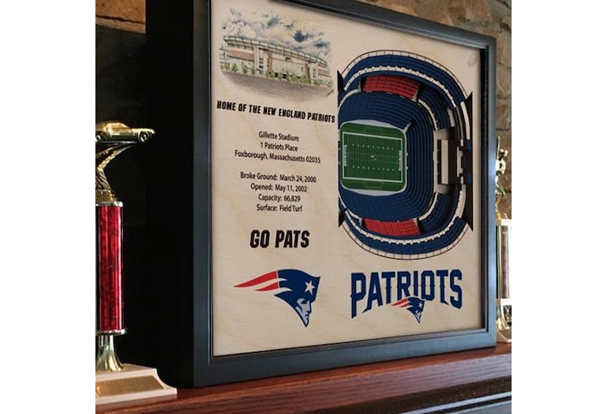Stadiumviews Wall Art New England Patriots Stadiumview 3d Wall Art Gillette Stadium Westrich Furniture Appliances Wall Decor