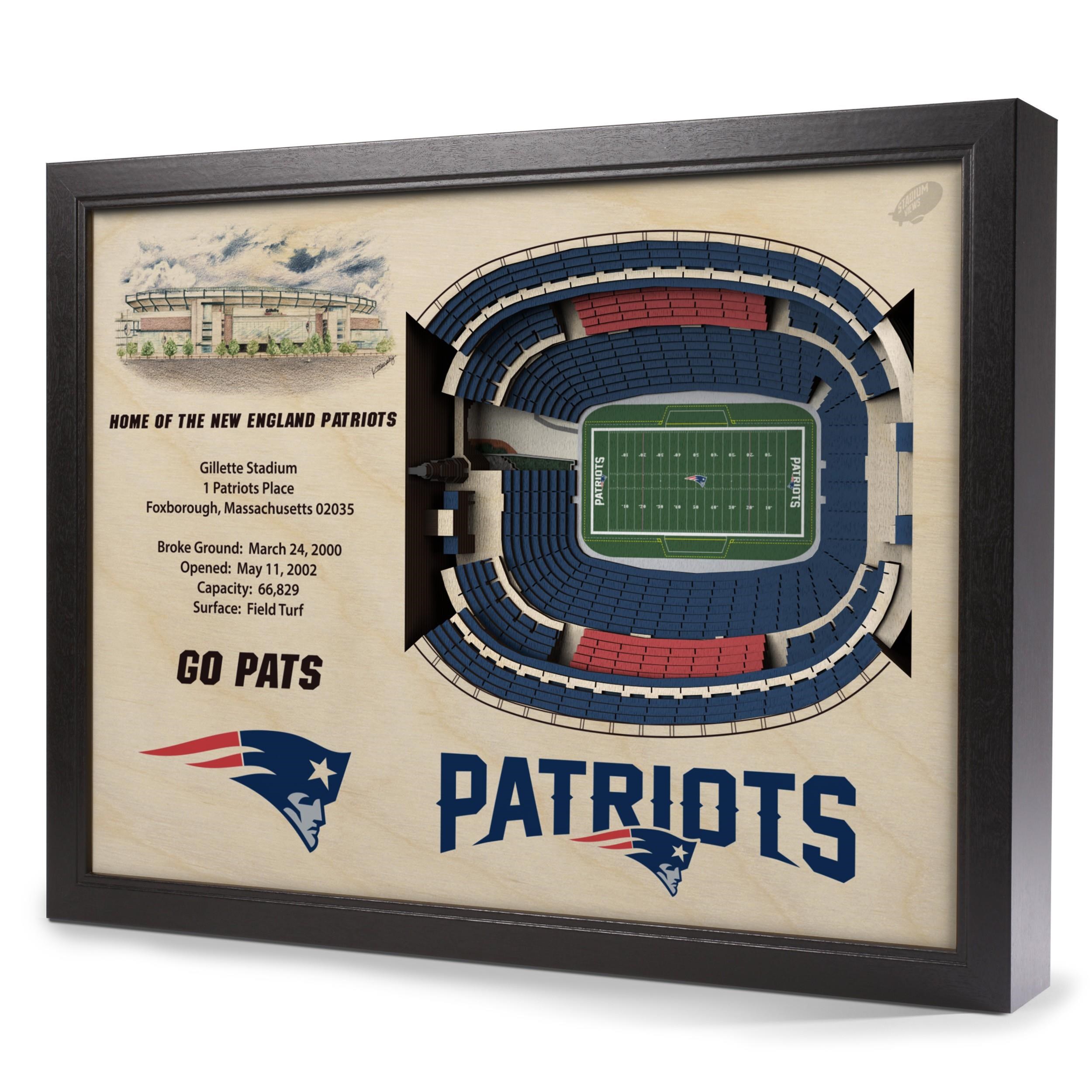 Stadiumviews Wall Art New England Patriots Stadiumview 3d Wall Art