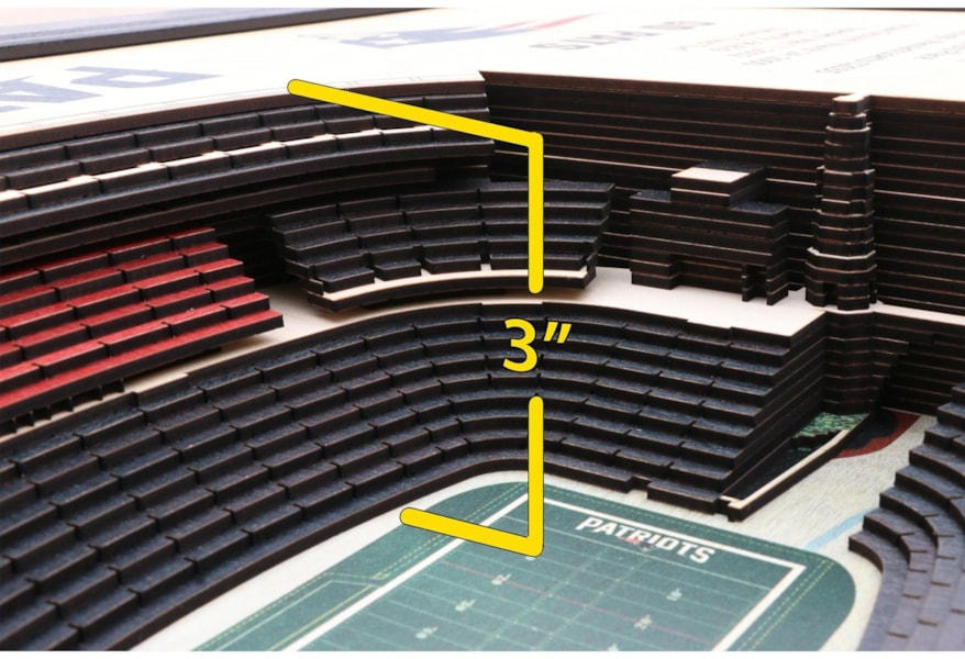 Stadiumviews Wall Art New England Patriots Stadiumview 3d Wall Art Gillette Stadium Westrich Furniture Appliances Wall Decor