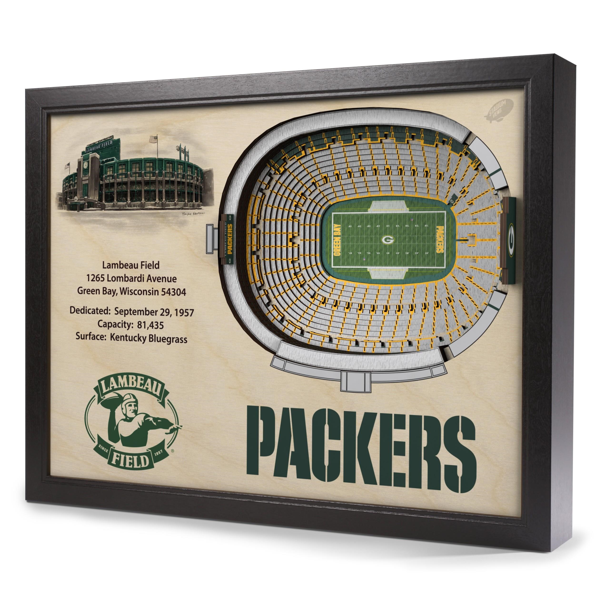 Stadiumviews Wall Art Green Bay Packers Stadiumview 3d Wall Art