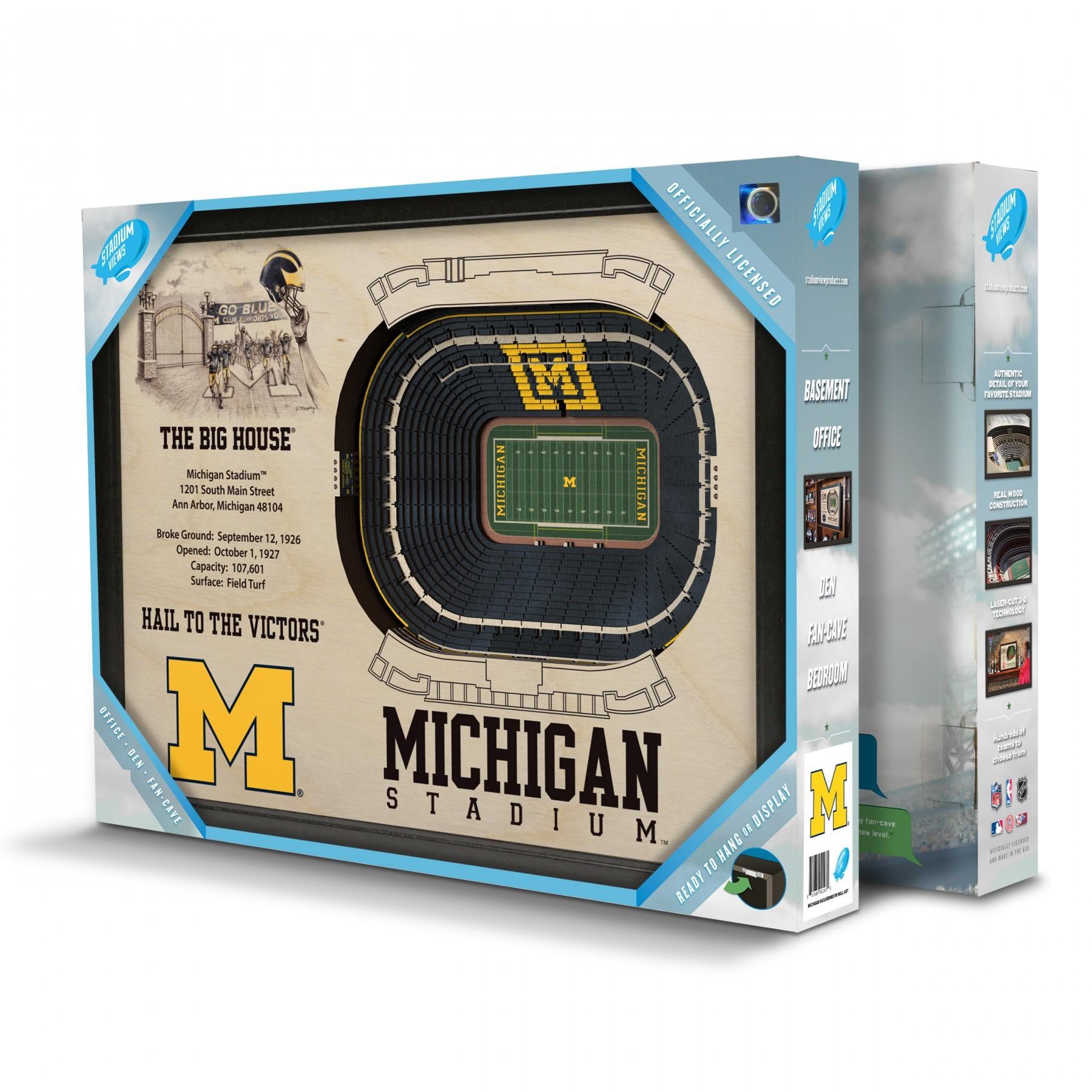Stadiumviews Wall Art Michigan Wolverines Stadiumview 3d Wall Art Michigan Stadium Westrich Furniture Appliances Wall Decor