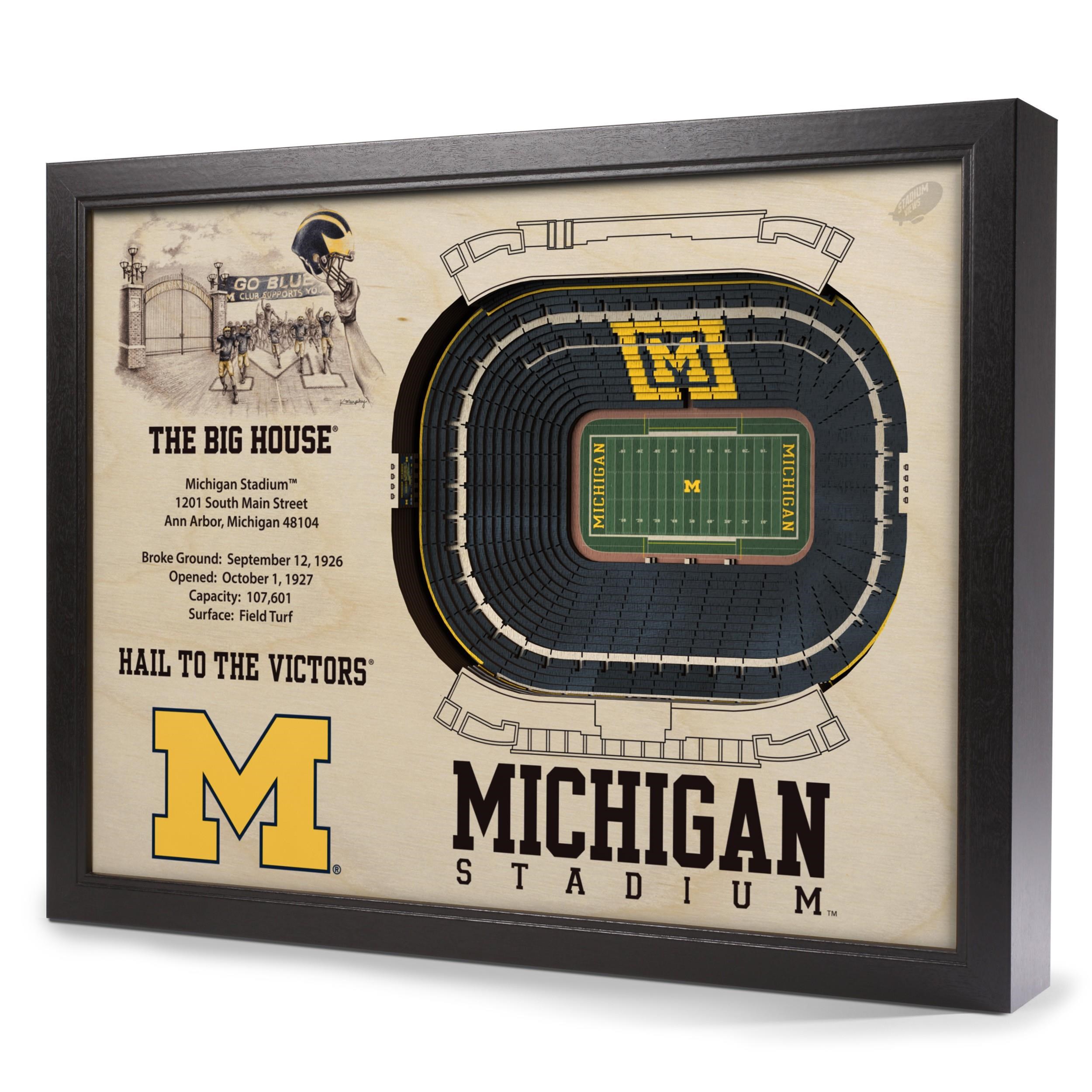 Stadiumviews Wall Art Michigan Wolverines Stadiumview 3d Wall Art