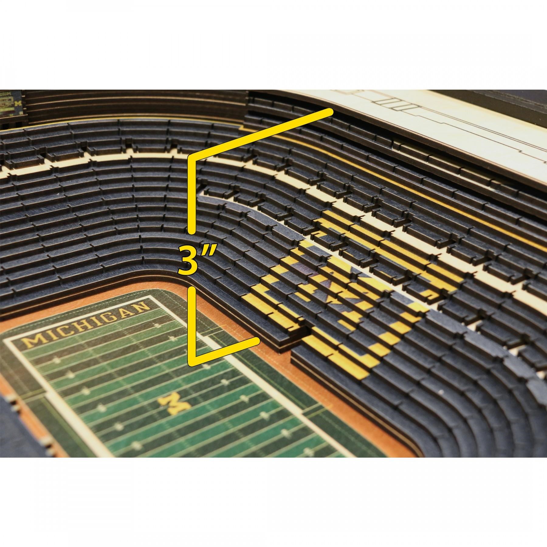 Stadiumviews Wall Art Michigan Wolverines Stadiumview 3d Wall Art