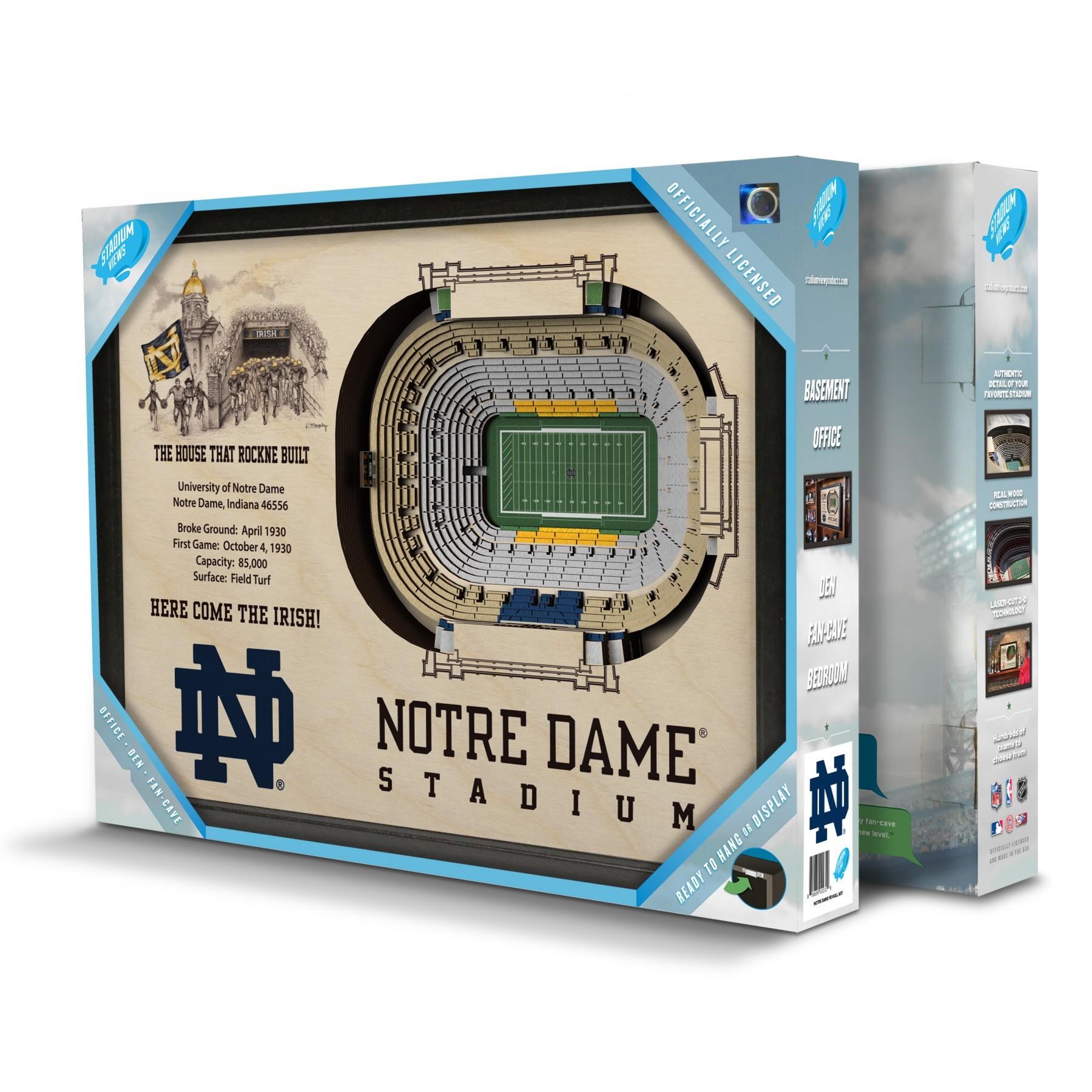 Stadiumviews Wall Art Notre Dame Fighting Irish Stadiumview 3d