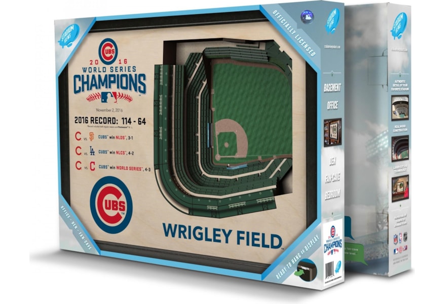 stadiumviews wall art chicago cubs stadiumview 3d wall art wrigley field westrich furniture & appliances wall decor stadiumviews wall art chicago
