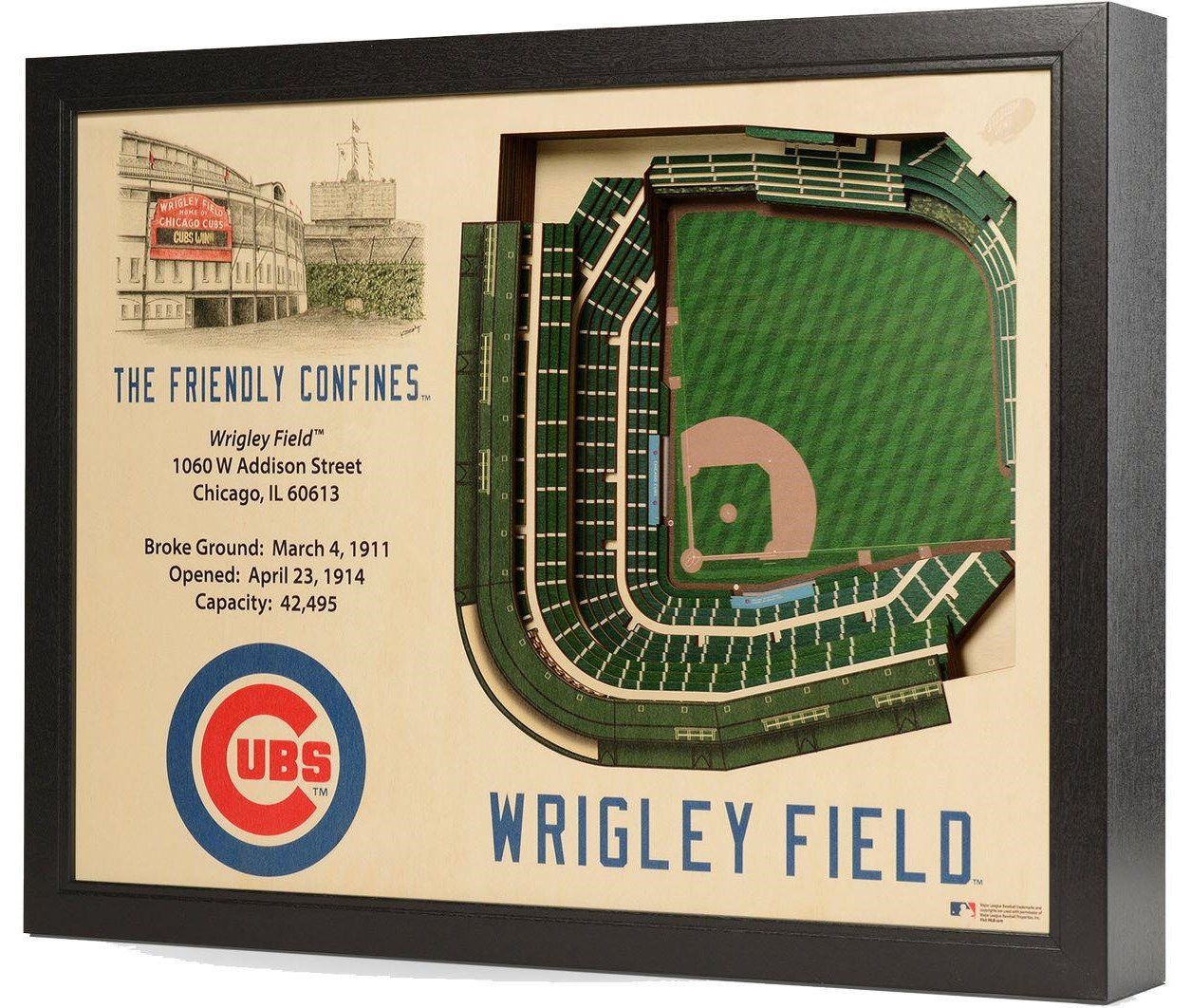 Stadiumviews Wall Art Chicago Cubs Stadiumview 3d Wall Art