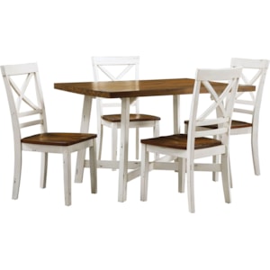 Standard Furniture Amelia Two Tone Table And Chair Set Standard Furniture Dining 5 Piece Sets
