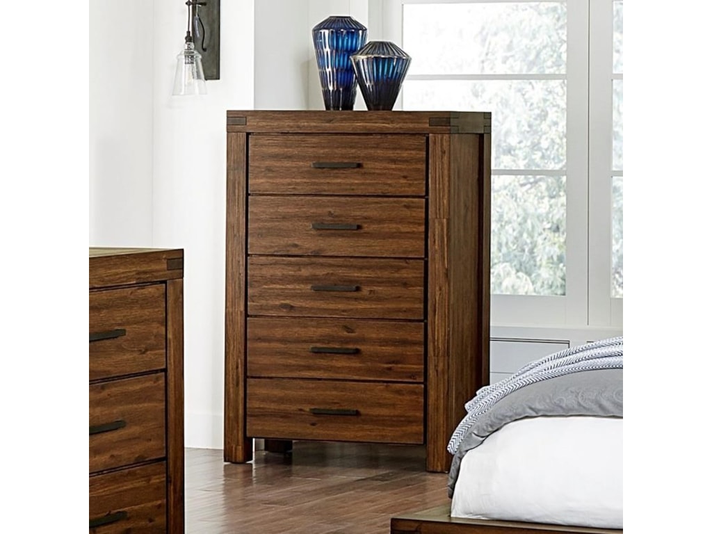 Standard Furniture Arbor Contemporary 5 Drawer Chest Royal