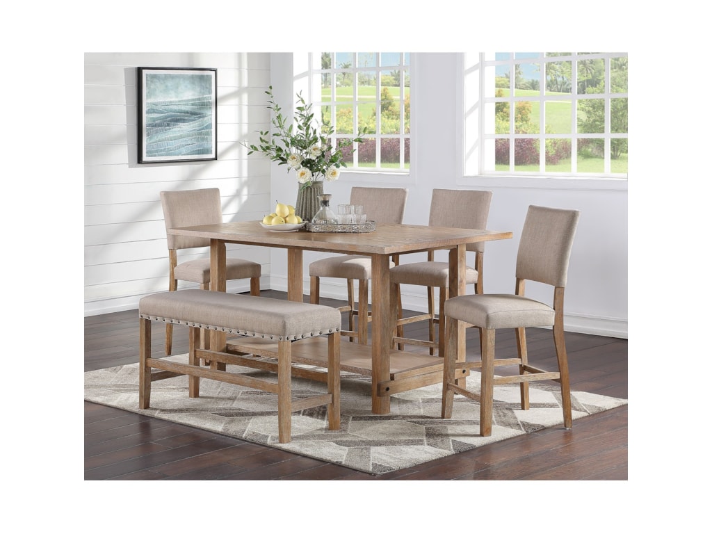 Standard Furniture Aubrun Honey Rustic Counter Height Table