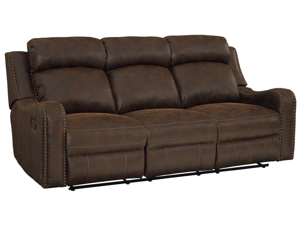 Bankston Traditional Reclining Sofa With Nailhead Trim By Standard Furniture At Dunk Bright