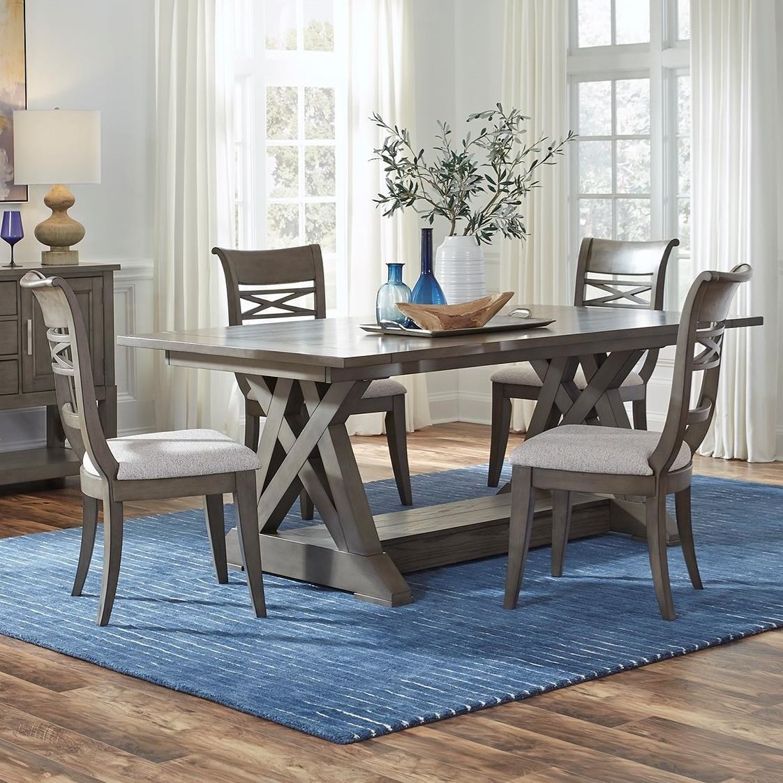 Standard Furniture Beckman Grey Transitional 5 Piece Rectangular