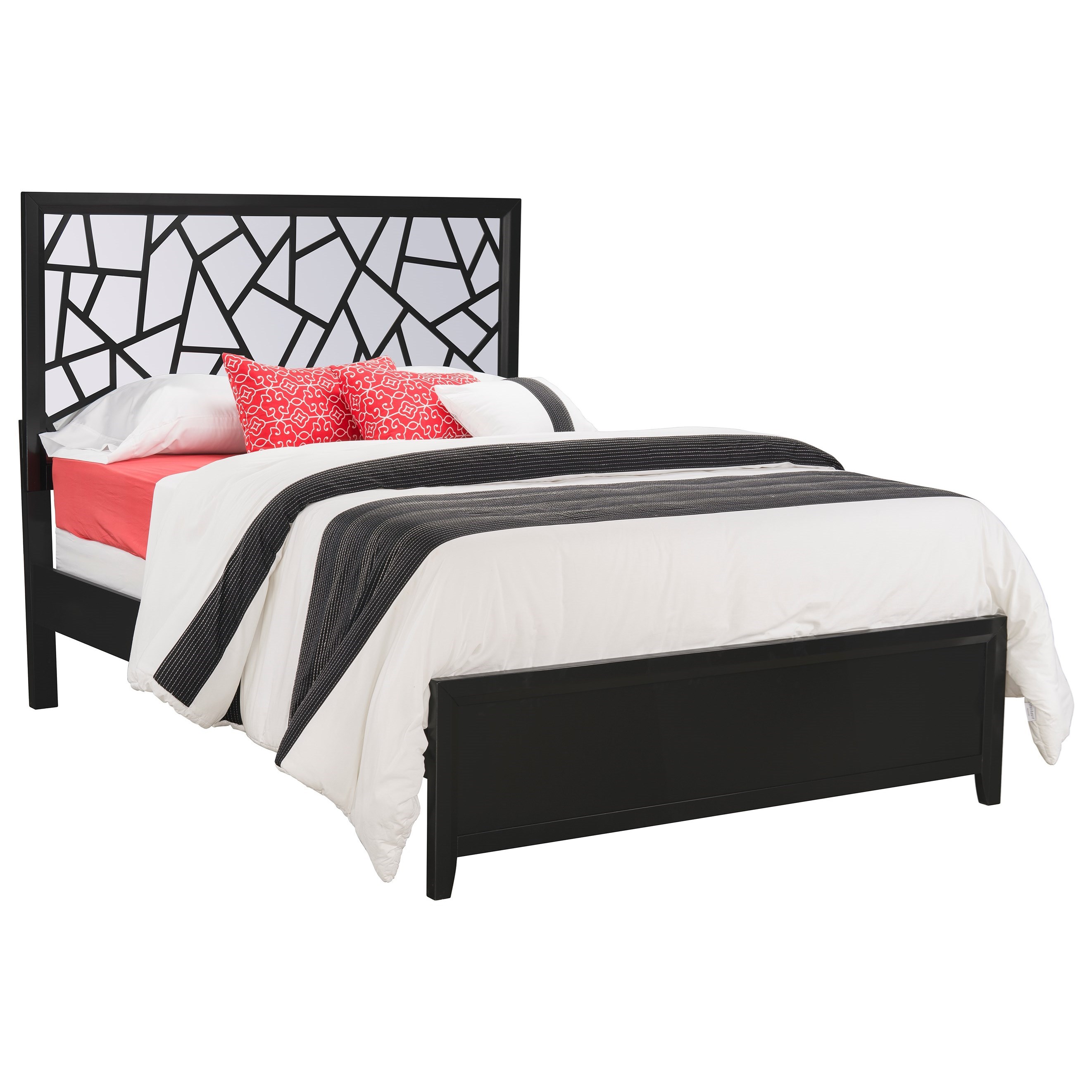 Standard Furniture Bellamy Glam Queen Panel Bed With Mosaic